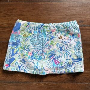 Lilly Pulitzer Blue and Pink Floral Skirt